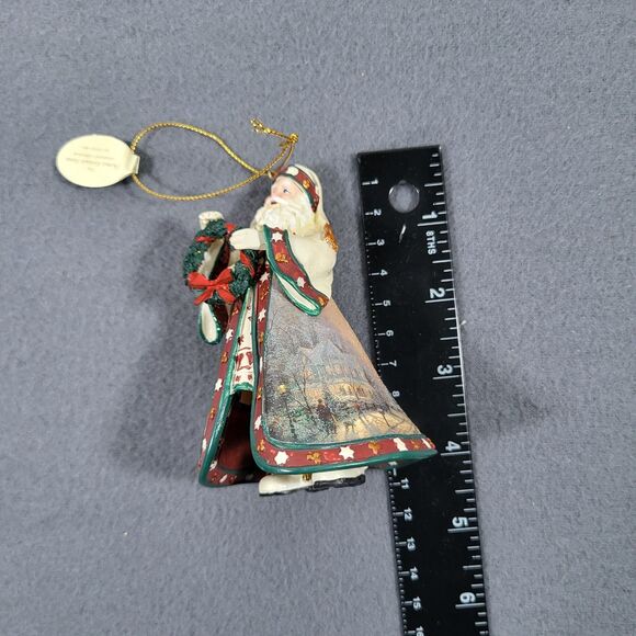 Ashton Drake Thomas Kinkade Old World Christmas Santa Ornament Journey's End - Picture 9 of 9